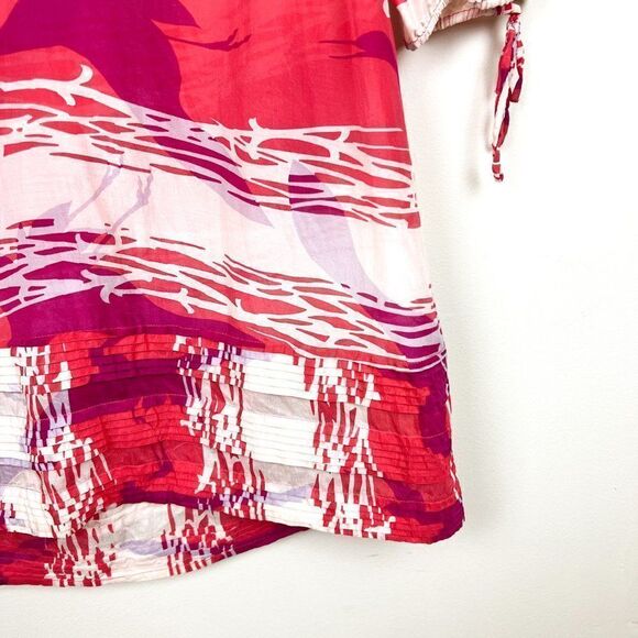 Diane Von Furstenberg Soleil Swim Cream Coral Pink Beaded Silk Swim Cover Up - Picture 5 of 10